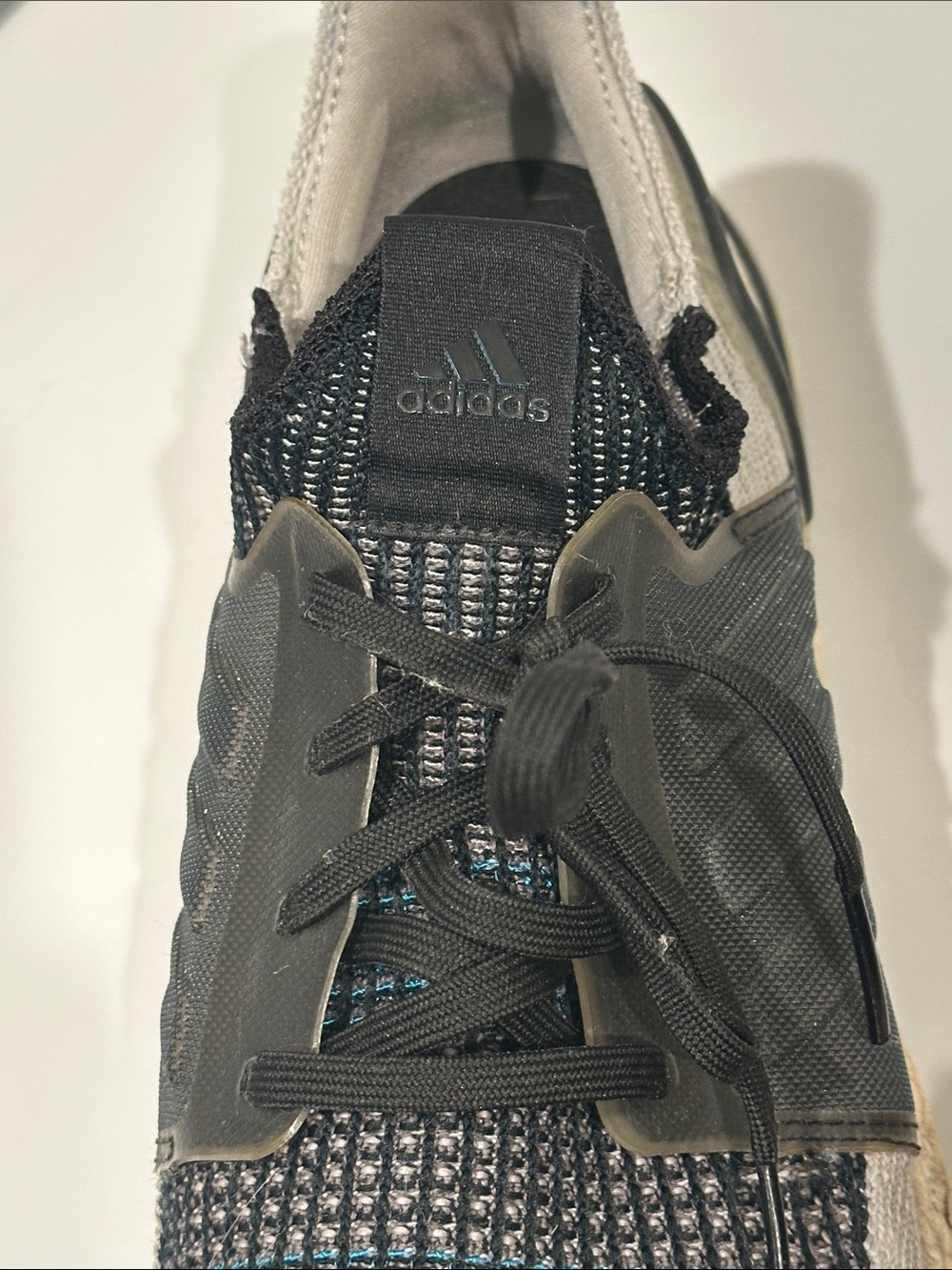 adidas Men's Black and Gray Knit Sneakers